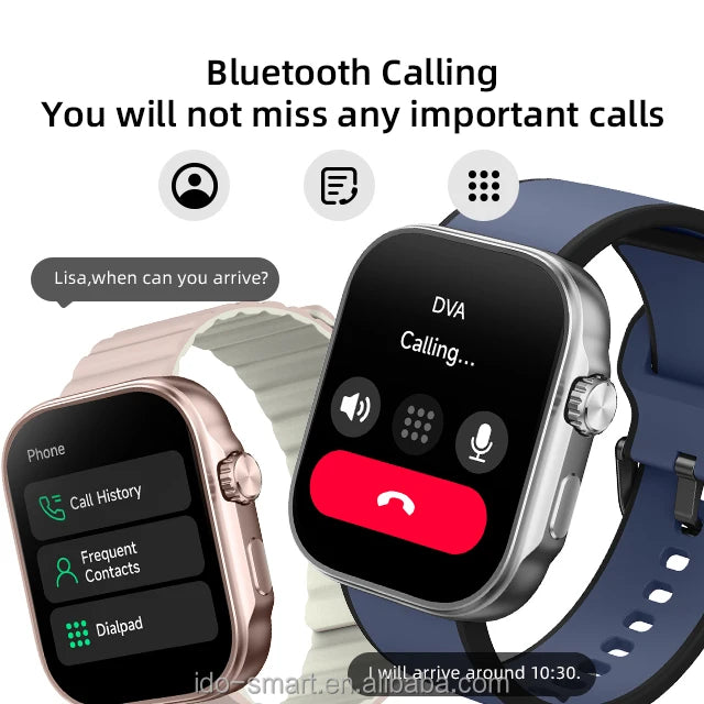 Promotional Pink Fancy and Fashion  Ladies 3ATM Smart Watch  1.99 Inch Amoled Big Screen Wristband with Dial Call Call Reminder