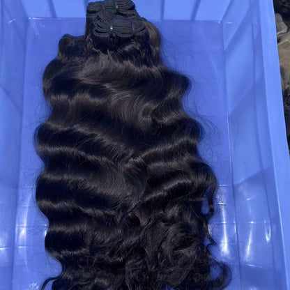 Wholesale Straight Unprocceed Double Raw Hair Bundle Top Grade High Quality Virgin Cuticle Aligned Colored Human Hair Bundle