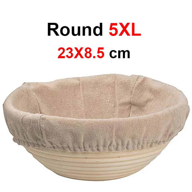 UPORS Rattan Bread Proofing Basket Natural Oval Rattan Wicker Dough Fermentation Sourdough Banneton Bread Basket for Baking