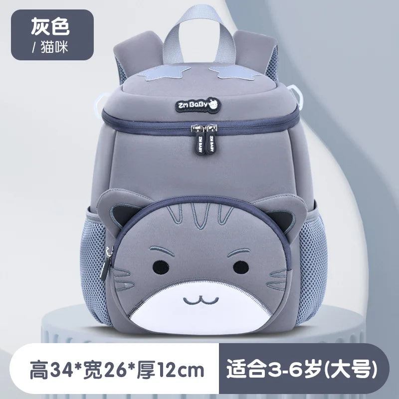 Lightweight Double Shoulder Backpack for Boys Sesame Cartoon Design Kindergarten New Year Gift Mini Diving Material School Bag