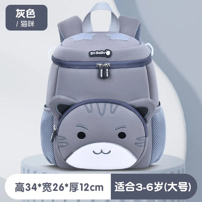 Lightweight Double Shoulder Backpack for Boys Sesame Cartoon Design Kindergarten New Year Gift Mini Diving Material School Bag