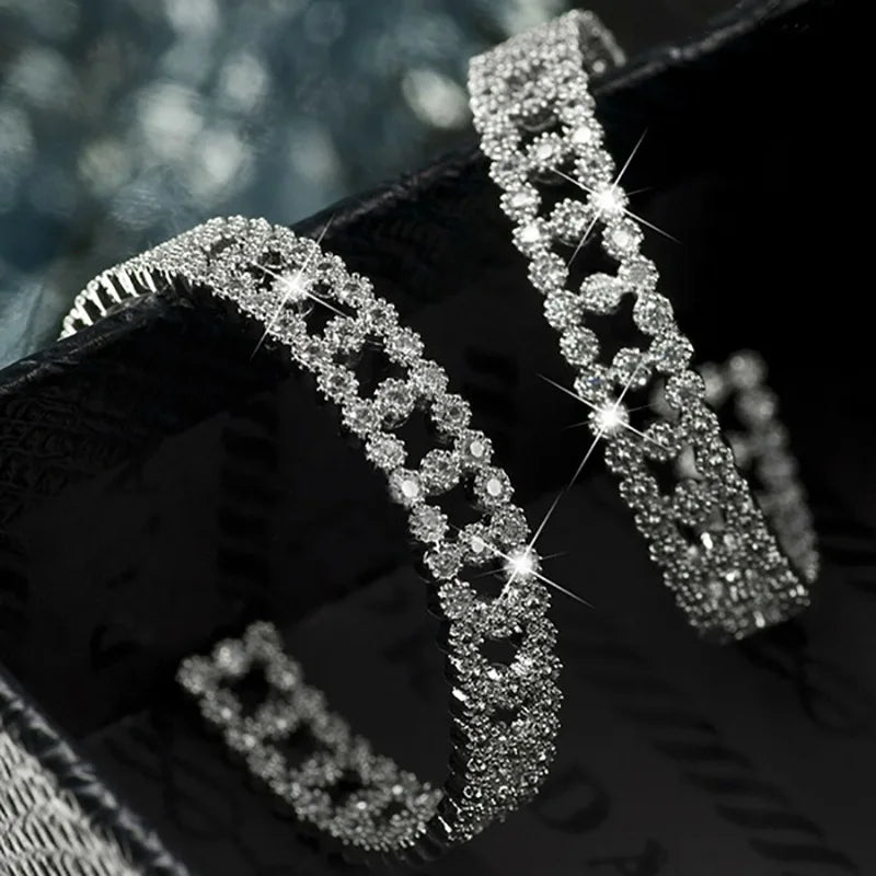 White Bridal Headband with Crystal Rhinestone for Wedding Hair Accessory for Bride