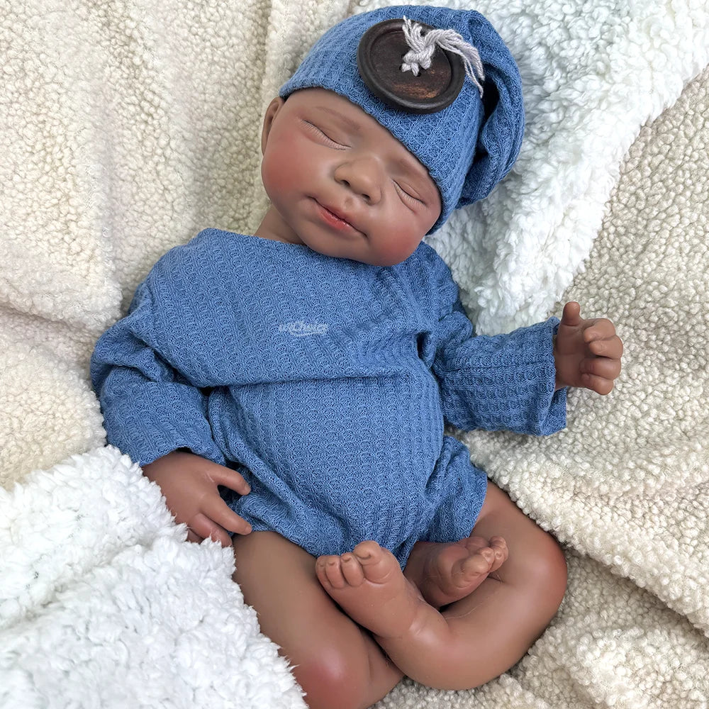 3D Modeling Support 19" Full Silicone Body Reborn Baby Lifelike Open Mouth Fashion Doll Toy for Collectors and Artists