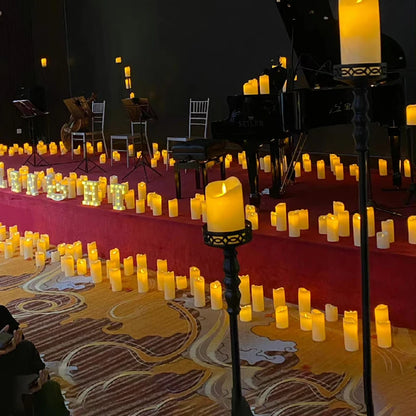 Remote Control Flameless LED Tea Light Electronic Candle for Home Decor Bar Outdoor Christmas Party Birthday Music Festivity