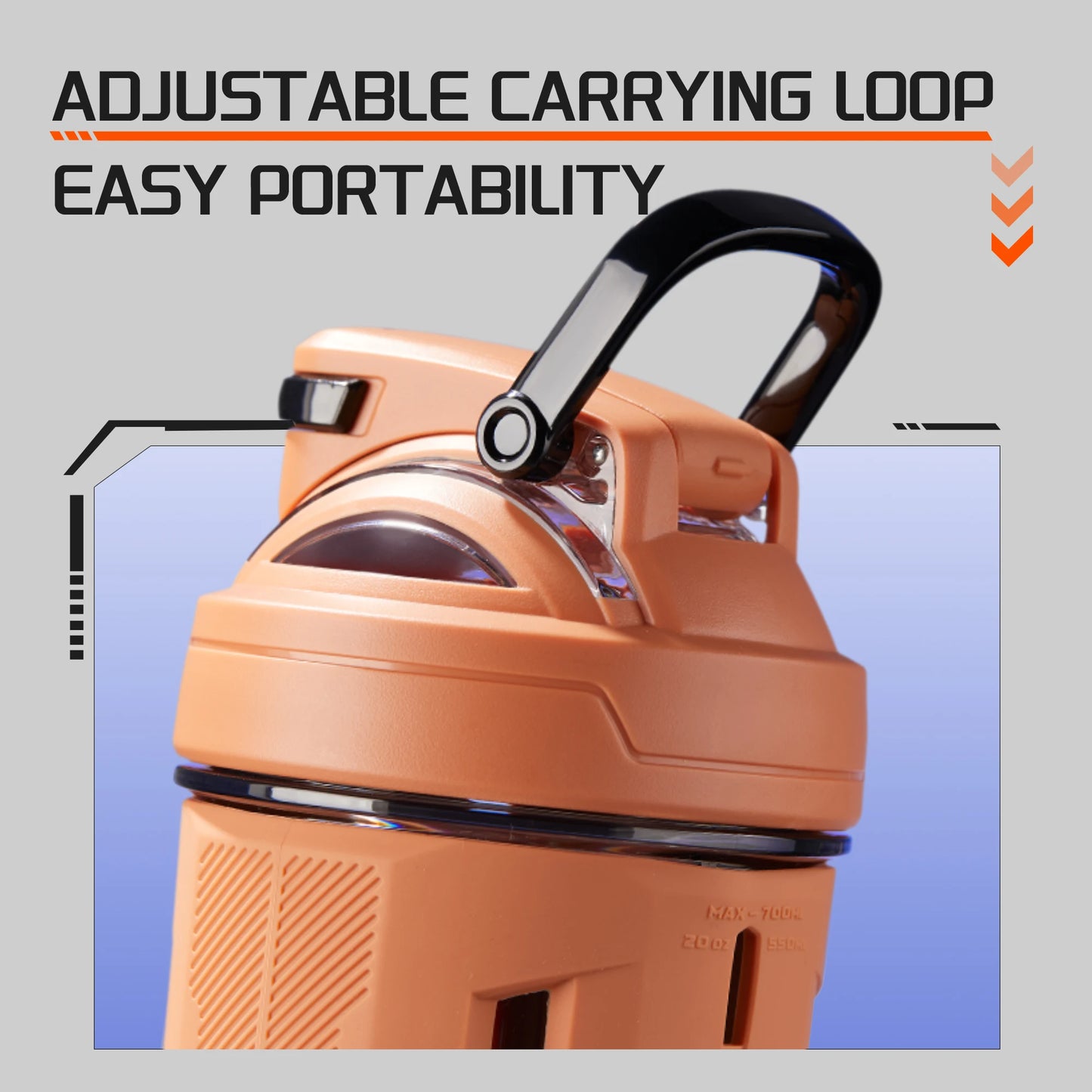 Large 700ml Tritan Gym for Shaker Water Bottle with Ball for Safe Material Hiking Travel Directly Boiling Water Applicable