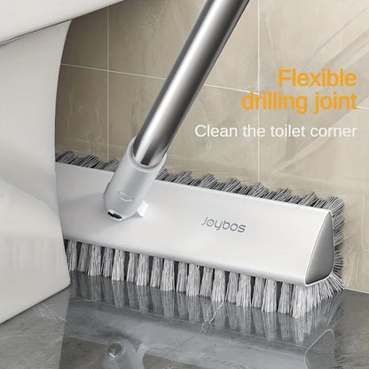 For Plastic Handle Toilet Cleaning Brush V-Shaped Double-Sided Nylon Fabric Brush Head Extension Rod for Home Cleaning