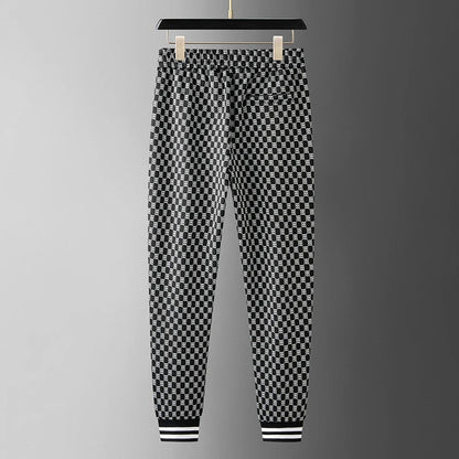 Casual Stretch Cotton Men's Clothing Fleece Printing Pants for Men's Pants