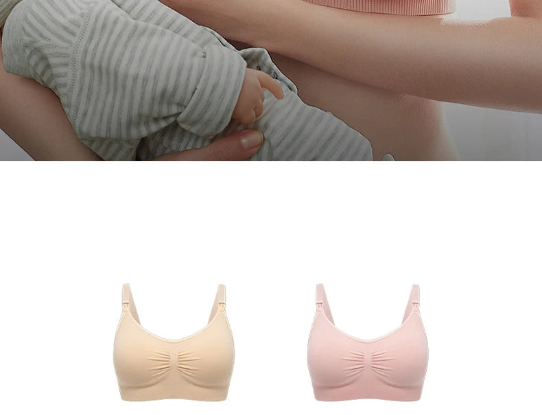 plus Size Seamless Nursing Bra for Women Breathable Maternity Push up Front Closure Underwear Adjustable Straps Wire-Free