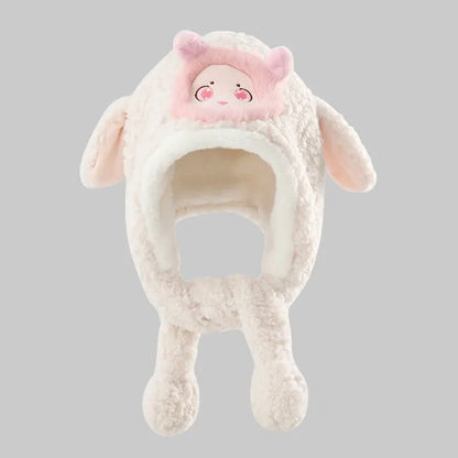 Outdoor Warm Cute Jumpy Ear Winter Hat Kids Hoods Hat