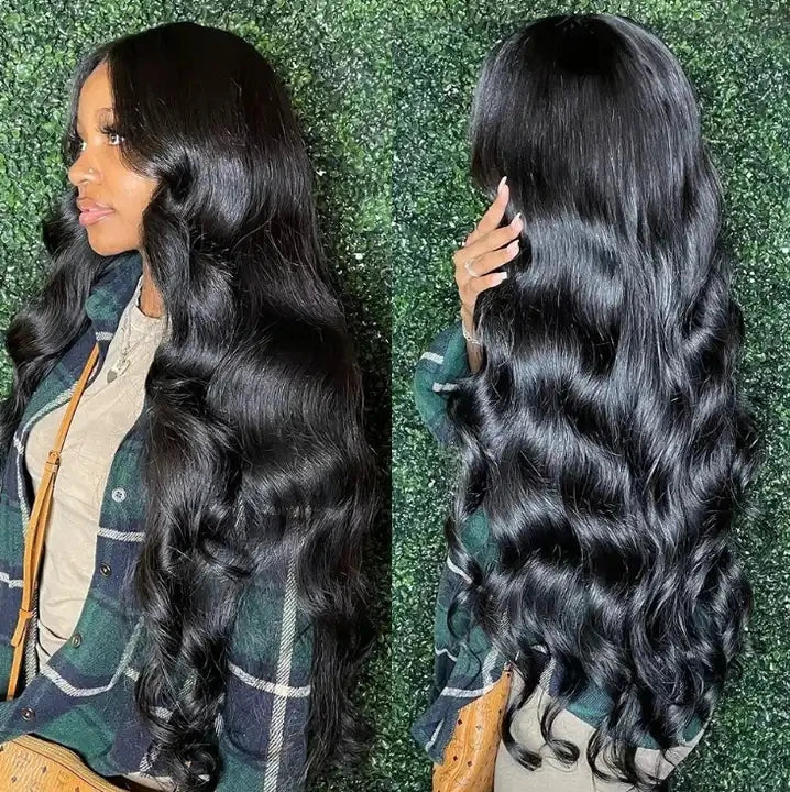 High Quality Glueless 4x4 13x4 Lace Frontal Full HD Wigs Black Women's Raw Human Hair Long Go Bleach Knots Straight Body Wave