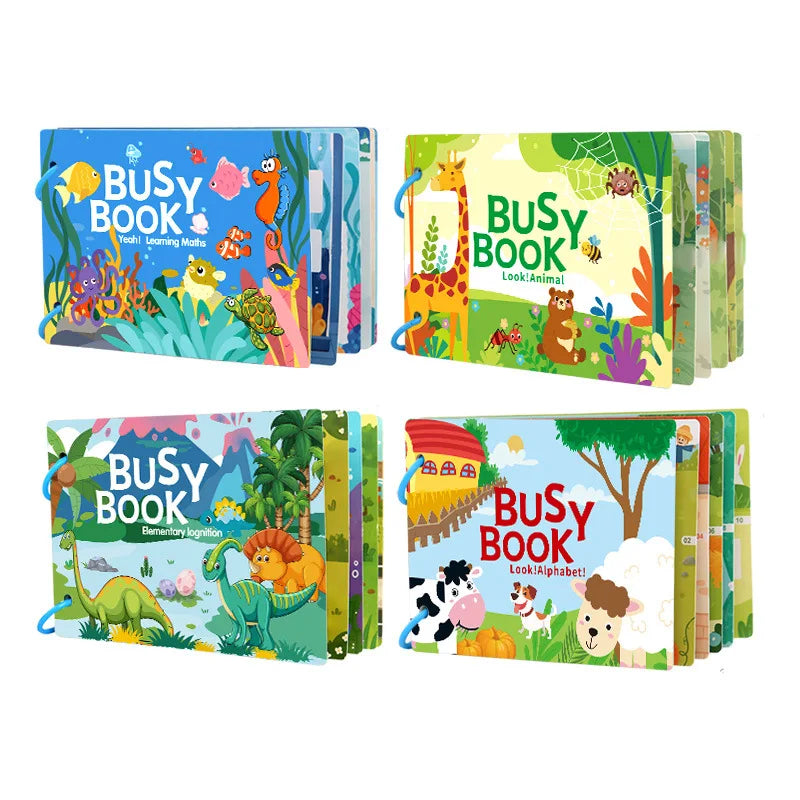 Montessori Educational Toys Preschool Kindergarten Learning Busy Book Sticker Activities for Kids Picture Books XH XHCP-241105