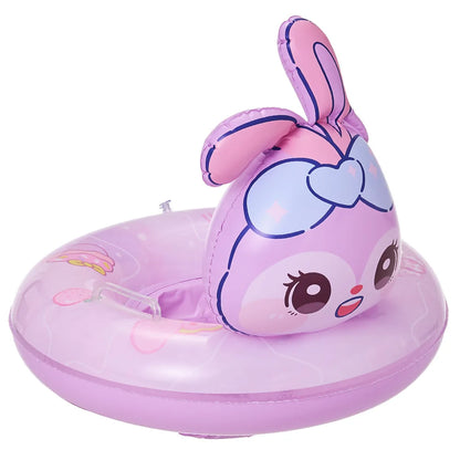 Thickened Baby Inflatable Children's Swimming Ring for Boys Girls Eco-friendly PVC Water Sport Use Purple Bear Seat with Handle