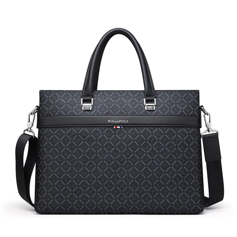 Business Men Office Bag Casual Men Briefcase Leather Laptop Bags Luxury 14 Inch Laptop PVC Briefcase Bag