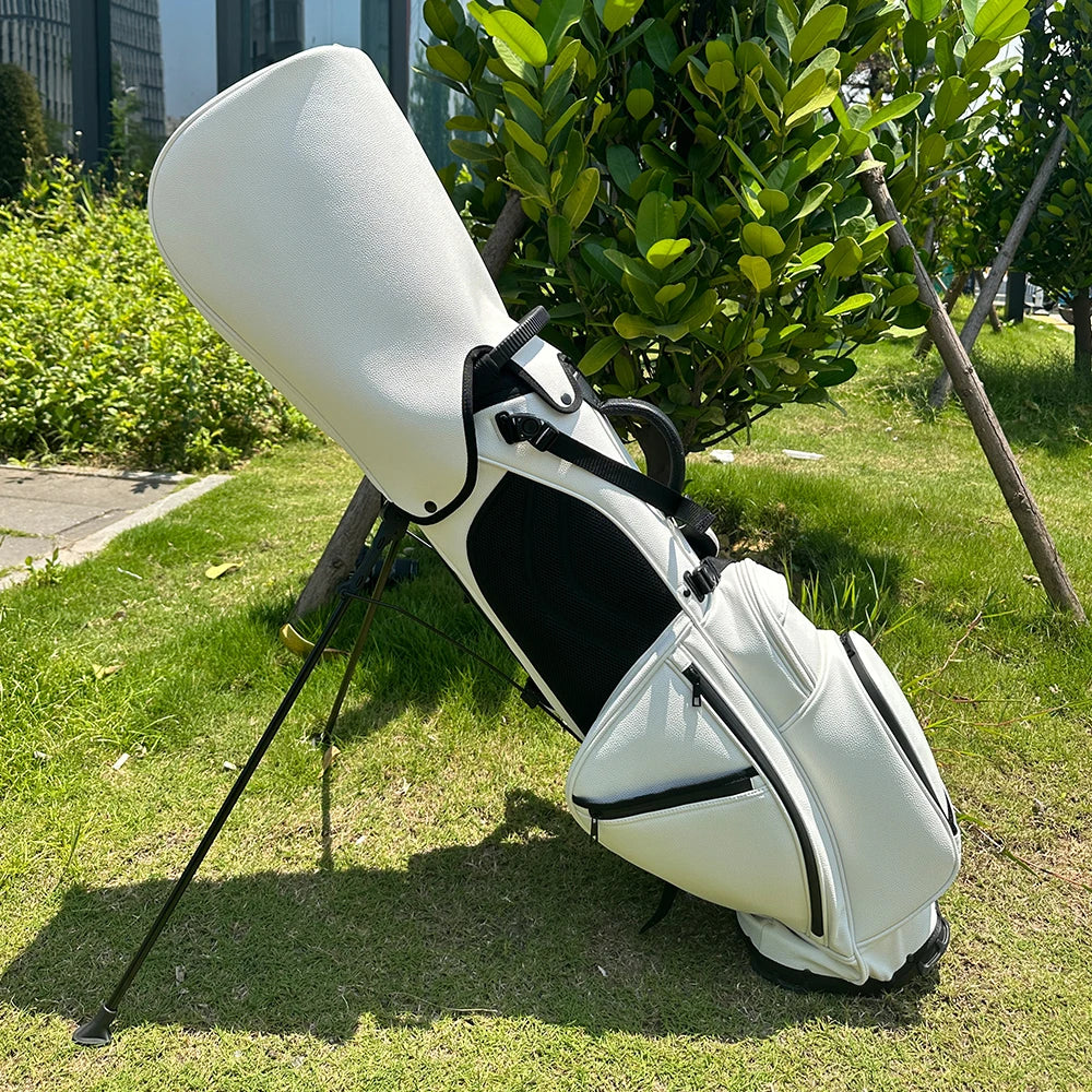 ASL GOLF Custom logo Blank Pu Leather Disc Wholesale White Black Golf Bag Waterproof Pouch Attachment Stand Golf Bags