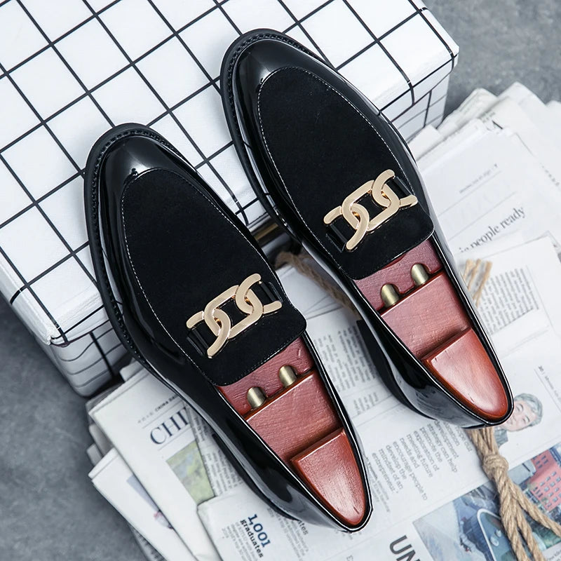 Size 37-44 Faux Suede Durable Fashion Design Lightweight Summer Casual Men Wedding Dress Shoes