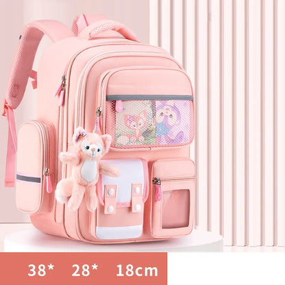 Fashion British Style Students 1-6 Grade School Bags to Reduce the Burden of Lightweight Shoulder Bag Mochila Escolar