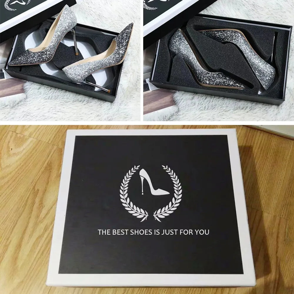 Stone Prints Women Platform Knee High Boots Mirror Patent Square Toe Long Booties Thick Block Heel Shoes Ladies Size 43