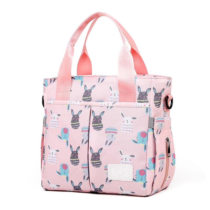 2026 New High Quality Cartoon Printing Mommy Shoulder Bag Waterproof Large Capacity Baby Bags