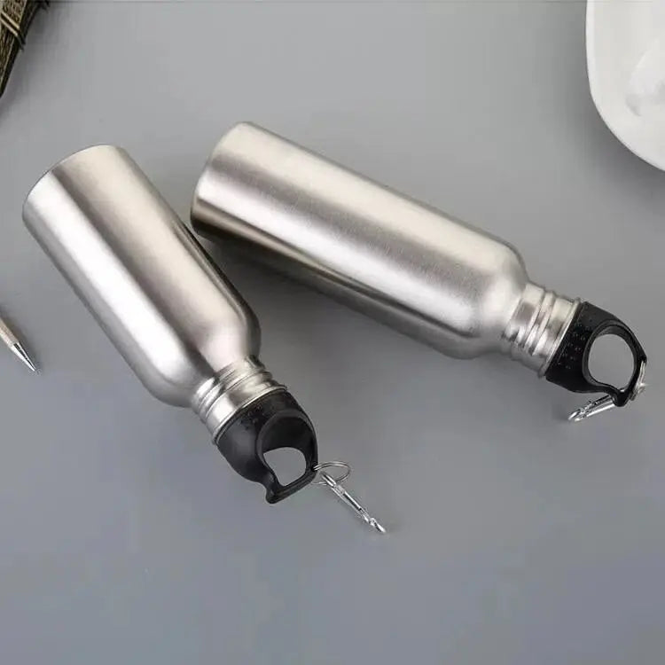 Silver Sports Water Bottles Portable Light Water Bottles Large Capacity Outdoor Kettle Bottle