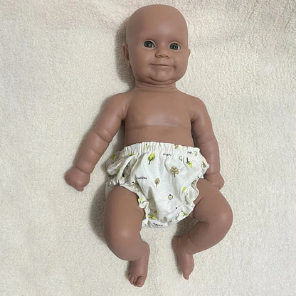 Smiling Face Soft Silicone Body Reborn Baby Girl Doll 50CM 20Inch Lifelike Toddler Doll for Gift Kids Toy