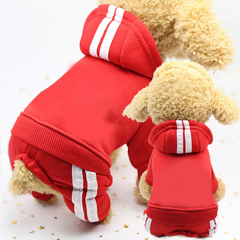 Adidog Dog Clothes Thick Overalls for Dogs, Winter Pet Dog Clothing for Small Dogs Puppy Jumpsuit Tracksuit Costume for Yorkie