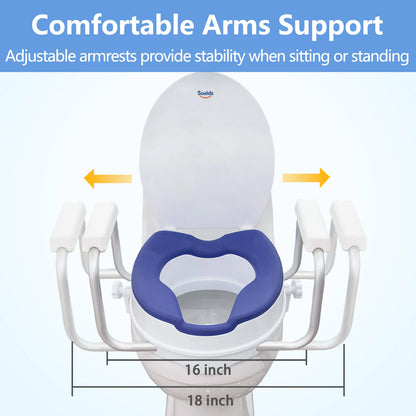 SUNCARE Rehabilitation Care Elderly Pregnant Women Bathroom Safety Commode Raised Toilet Seat Toilet Sear Raiser for Elderly