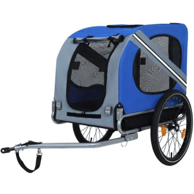 Durable Steel Frame All-Terrain Pet Carrier Large Folding Bike Trailer for Dogs 120LB for Cycling Jogging Camping Outdoor
