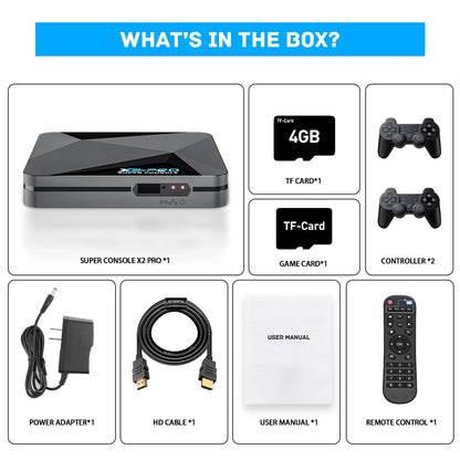 Yo Super Console X2 Pro Game Box 4K HD Output Retro Video Game Console With Android TV Box for Gaming Kids Gift