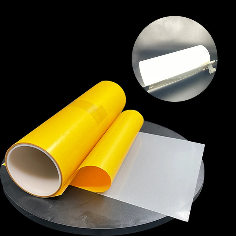 210um 0.21mm LGT188T PET Transparent LED Light Adhesive Diffuser Film Rolls Cutting Service