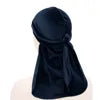 Elastic Satin Durag, Long Tail Pirate Cap for Men & Women, Silky Smooth Hair Wrap & Wave Builder