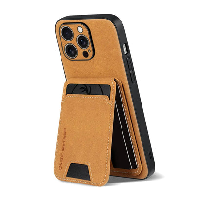 Business Fashion Anti-Fall TPU Material for 16Pro Max Case with Card Bag & Phone Grip 5 Colors Fy Brand