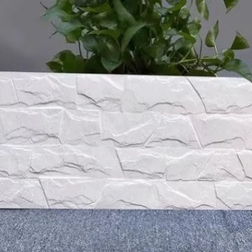 High - Durability Foshan 300X600 White Concave Enamel Cultural Stone Tiles for Villa Exterior Walls and Courtyard Walls