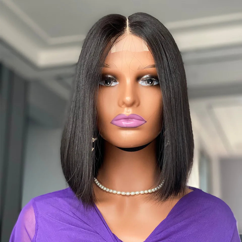 New SDD Bob Wigs 2x6 Closure Wig Bone Straight Natural Virgin Hair Transparent Lace SDD Vietnamese Hair Wig Human Hair Glueless