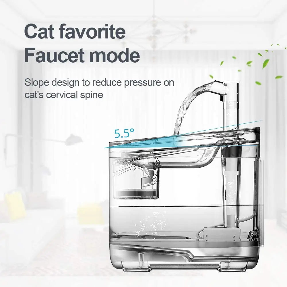 2L Modern Solid Design Super Quiet USB Charging Dog Cat Water Dispenser Electric Cyclic Automatic Pet Water Fountain