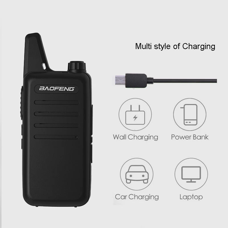 2pcs Baofeng VT-C2 Hot Selling Mini Radio 2W/0.5w PMR FRS Outdoor Handheld Device UHF Walkie Talkie