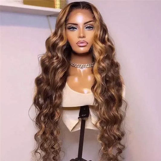 Wholesale Highlight Color 5x5 HD Transparent Lace Frontal Wig Raw Brazilian Virgin Hair Wig Cuticle Aligned 100% Human Hair Wigs