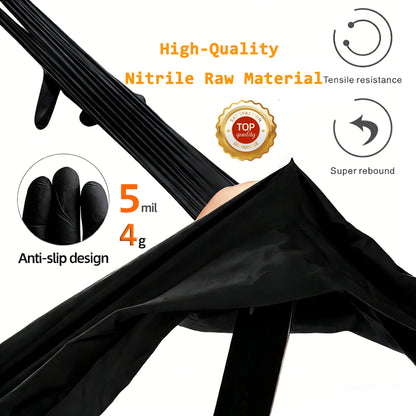 Anboson 5mil Nitrile Gloves with Secondary Dipping Disposable Guantes De Nitrilo for Salon Make up Tattoo and Laboratory Use