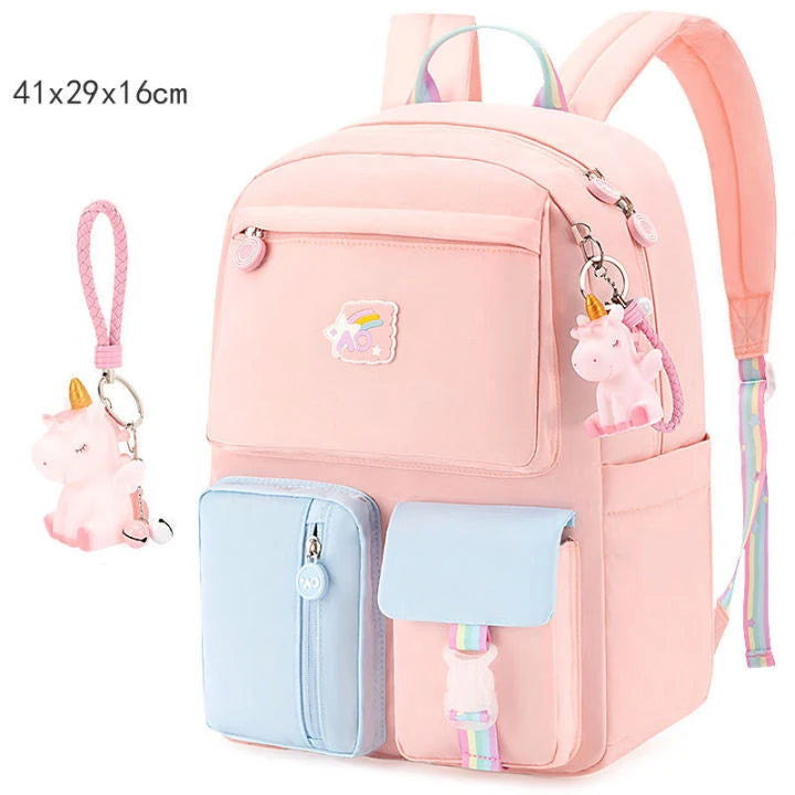 Cartoon Students Children Backpack Girls Schoolbag Lightweight 1-6 Grade School Bag Waterproof Kids Backpack Kawaii Backpack