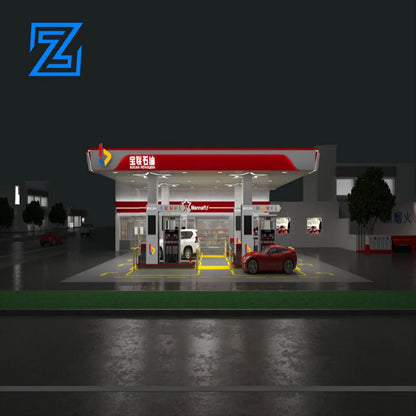 Industrial Steel Structure Low Cost Industrial Shed Designs Gas Station Petrol Station Canopy