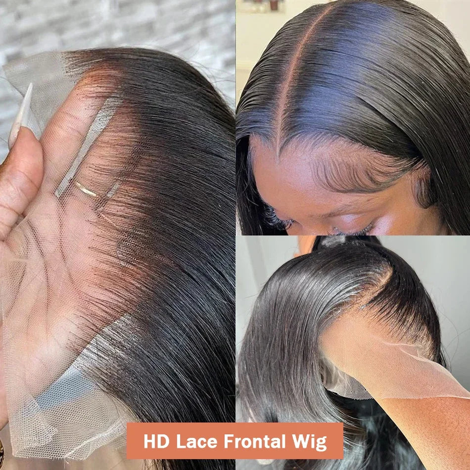 Lemoda 13x4 Lace Front Wigs Human Hair Pre Plucked with Baby Hair 12A Brazilian Straight Human Hair Wigs for Black Women