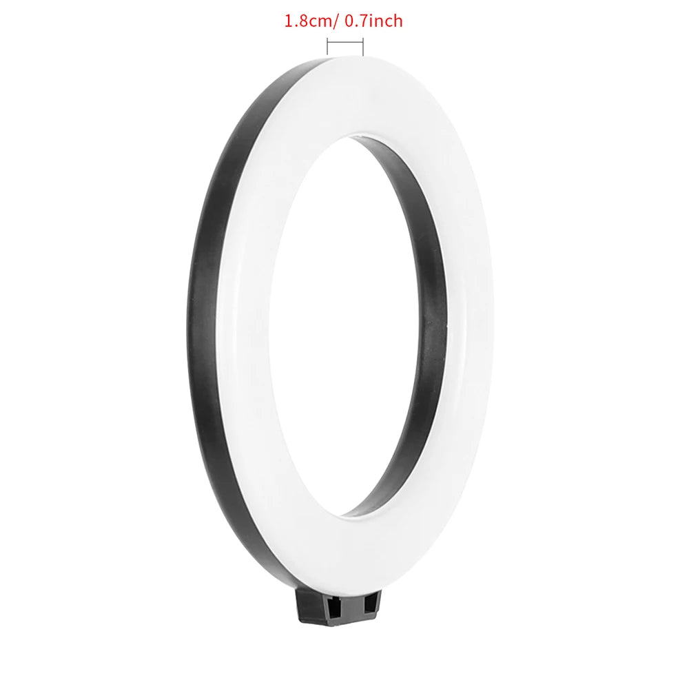 6 Inch Mini LED Selfie Ring Light Desktop Video Lamp With Tripod Stand USB Plug For YouTuber Live Vlog Makeup Studio