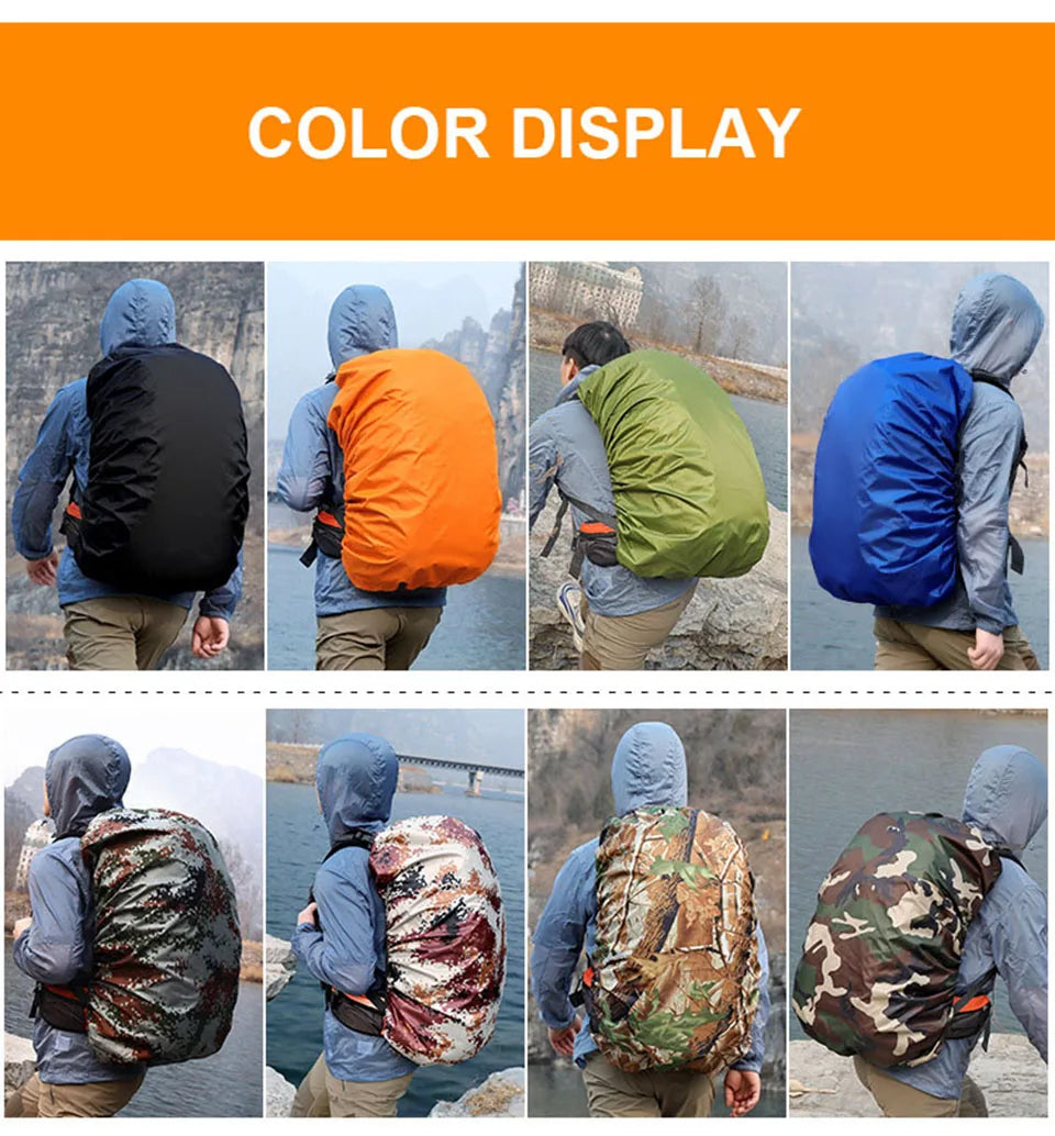 LOOGDEEL Practical Backpack Rain Shield Outdoor Camping Hiking Backpack Protective Cover Waterproof Dustproof Sun-protected Bag