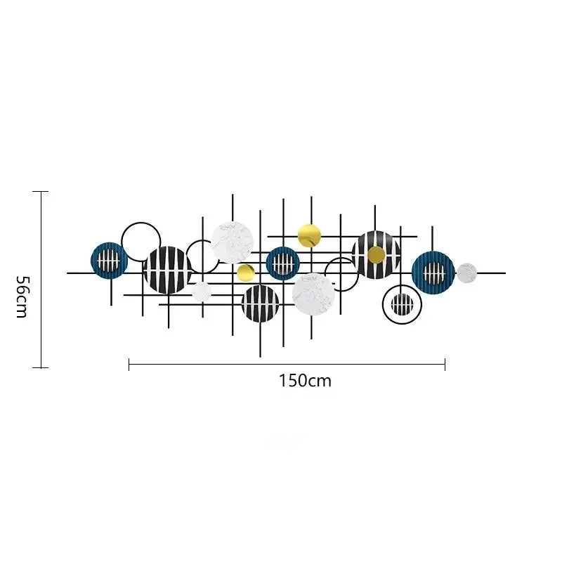 150X56CM Luxury Modern Metal Handicraft Art Decorations Living LIVE ROOM Wall Decor Hanging Home Hotel Wholesale Dropshipping