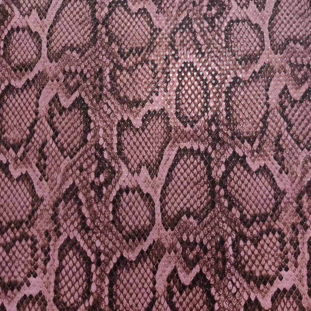 A-4109 PU Artificial Snake Skin Print Glossy Fabric Eco-Friendly Synthetic Leather for Bags Sofa Customization for Furniture