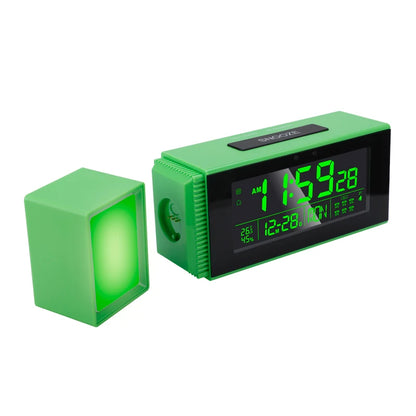 Multifunctional Digital Desktop Clock Display Day Date Time Week Temperature & Humidity with Snooze & FM Radio Function