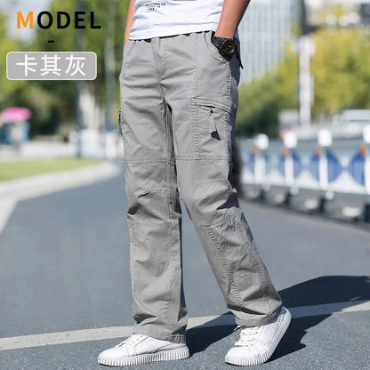 Men's Cargo Pants Summer Spring Cotton Work Wear New In Large Size 6XL Casual Climbing Joggers Sweatpants Hombre Autumn Trousers