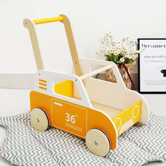 Hot Selling Wooden Multi-Functional Walker Activity Educational Toys for Toddlers Baby Learning Unisex