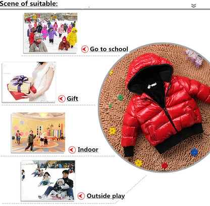Baby Down Jacket Baby Cotton-padded Coat Boys Girls Clothing Child Winter Thickening Boys Girls Outwear