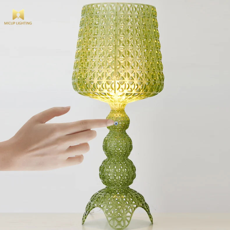 Modern Style High Tech Thermoplastic Polymer Hollow Out Table Lamp