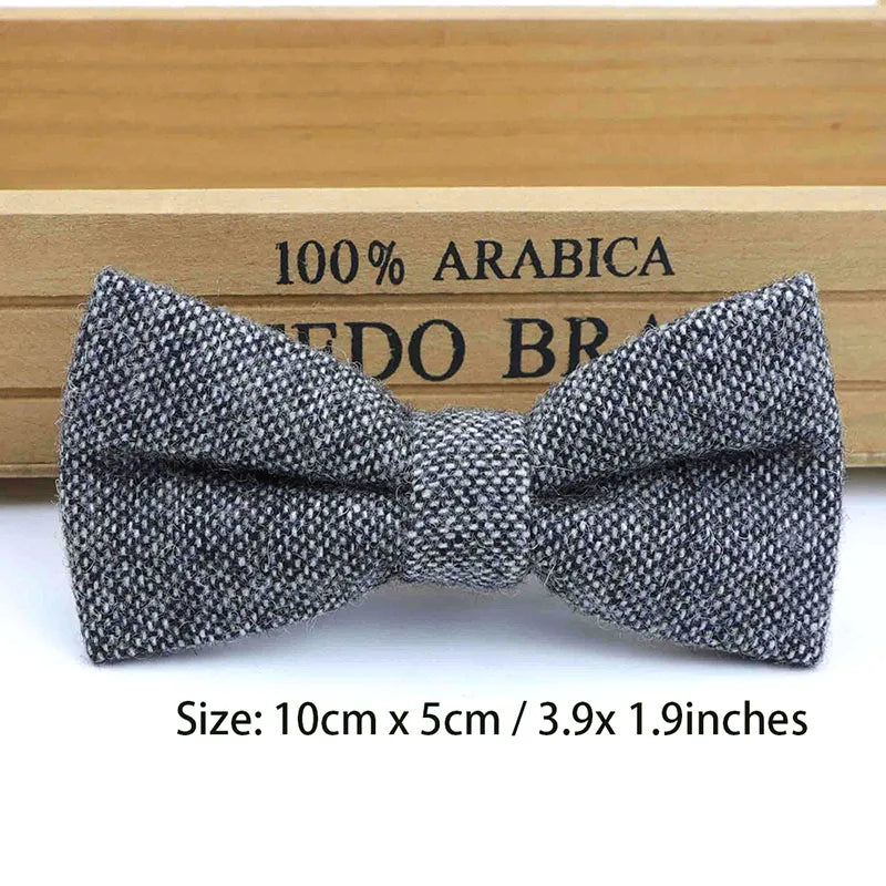Children Wool Bow Tie Baby Boys Butterfly Skinny Bowtie Single Layer Child Bowties Gravatas Borboleta Collar Kids Ties